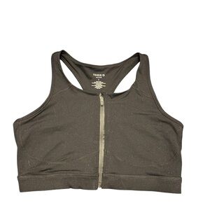 Torrid Black Zip-Front Sports Bra